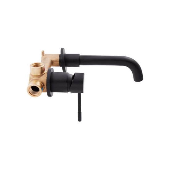 Змішувач для раковини Qtap Scorpio прихованого монтажу QTSCOR3050105B Black Matt