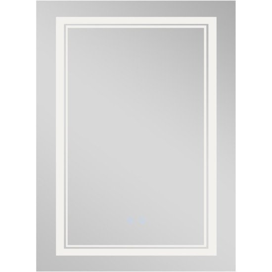 Дзеркало Qtap Cardinal 600х800 з LED-підсвічуванням Touch, з антизапотіванням, з димером, рег. темп. кольору (3000-6500K) QT0478C6080