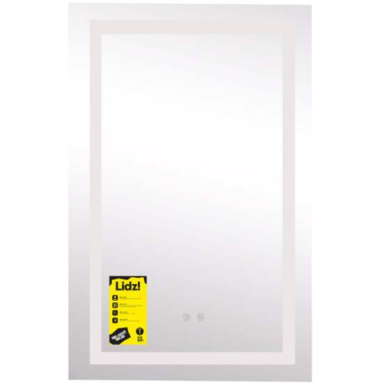 Дзеркало Lidz Kubis 500х800 з LED-підсвічуванням Touch, з антизапотіванням, з димером, рег. яскравості LD78LF9365080