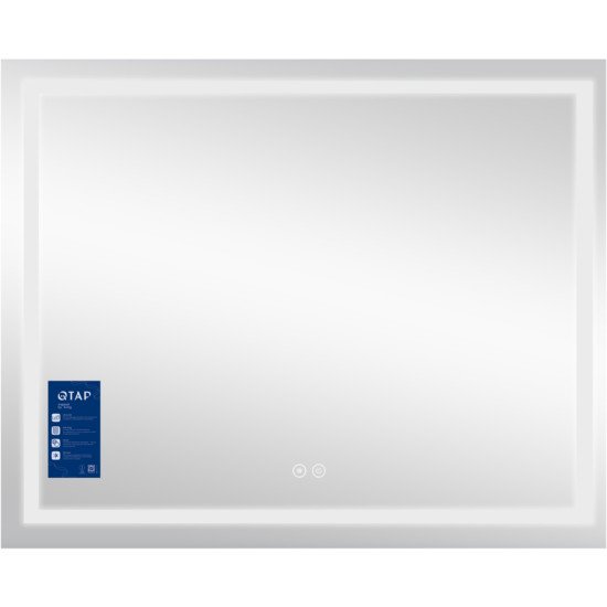 Дзеркало Qtap Mideya (DC-F614) 1000х800 з LED-підсвічуванням Touch, з антизапотіванням, димером QT2078F614W