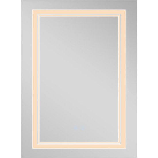 Дзеркало Qtap Cardinal 600х800 з LED-підсвічуванням Touch, з антизапотіванням, з димером, рег. темп. кольору (3000-6500K) QT0478C6080