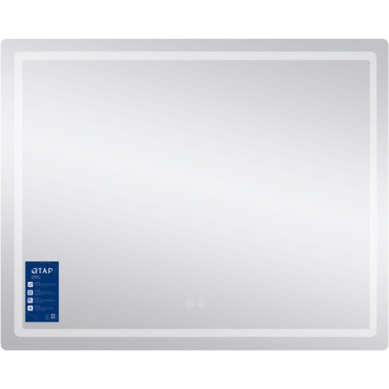Дзеркало Qtap Mideya (DC-F910) 1000х800 з LED-підсвічуванням Touch, з антизапотіванням, димером QT2078F910W