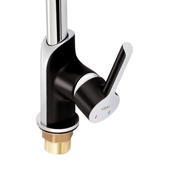Смеситель для кухни Qtap Grand QTGRABCR007F Chrome/Black