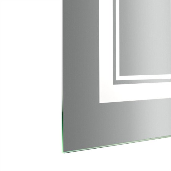 Дзеркало Qtap Cardinal 600х800 з LED-підсвічуванням Touch, з антизапотіванням, з димером, рег. темп. кольору (3000-6500K) QT0478C6080