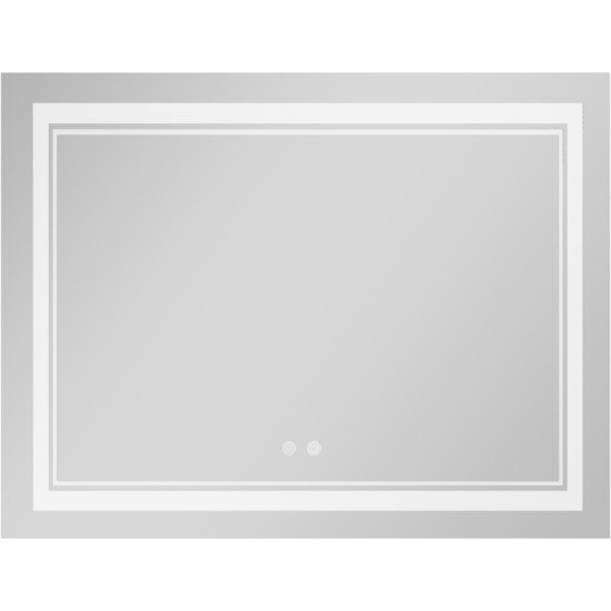 Дзеркало Qtap Cardinal (CA1) 1000х800 з LED-підсвічуванням Touch, з антизапотіванням, з димером, рег. темп. кольору (3000-6500K) QT0478C10080