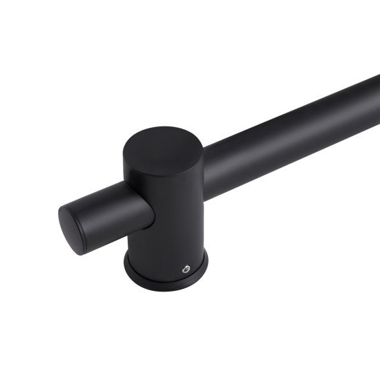 Душова стійка з тримачем універсальна Qtap Lepit 665 мм округла QTLEP82103OB Black Matt