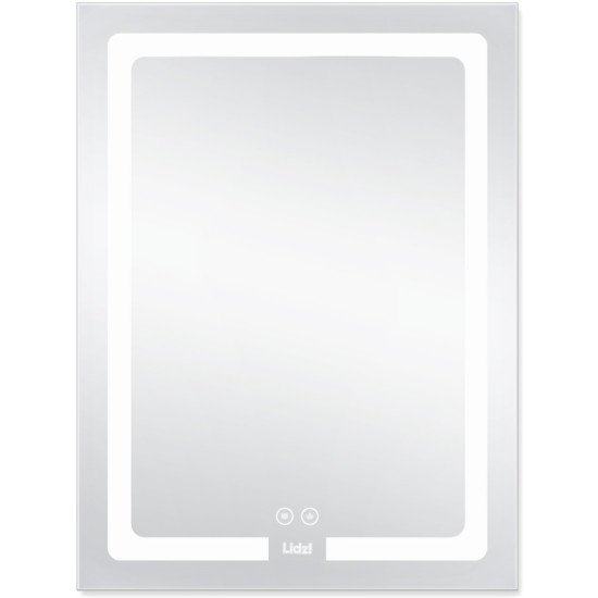 Дзеркало Lidz Kubis 600х800 з LED-підсвічуванням Touch, з антизапотіванням, з димером, рег. яскравості LD78LF9376080