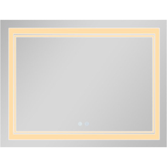 Дзеркало Qtap Cardinal (CA1) 1000х800 з LED-підсвічуванням Touch, з антизапотіванням, з димером, рег. темп. кольору (3000-6500K) QT0478C10080