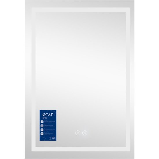 Дзеркало Qtap Mideya (DC-F936) 500х800 з LED-підсвічуванням Touch, з антизапотіванням, димером QT2078F936W
