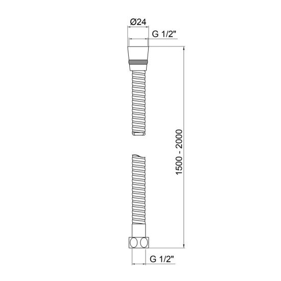 Шланг Lidz Niagara 13 1,5-2 м LDNIA13CRM35461 Chrome