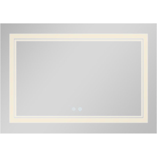 Дзеркало Qtap Cardinal 1200х800 з LED-підсвічуванням Touch, з антизапотіванням, з димером, рег. темп. кольору (3000-6500K) QT0478C12080