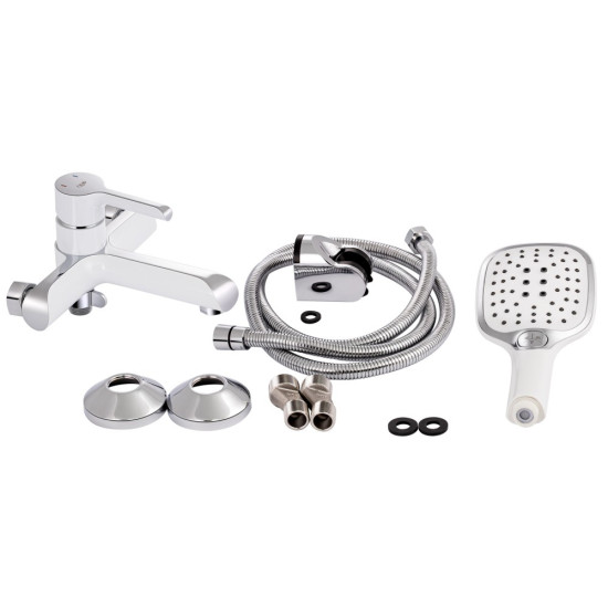 Набор 2в1 Qtap Grand (c душевым гарнитуром) QTGRAWCR006 Chrome/White + Qtap Grand QTGRAWCR001F White