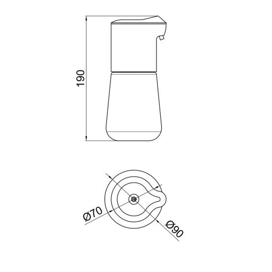 Дозатор для рідкого мила пінний Qtap Pohodli автоматичний 4,5V QT144WH42926 White (Autodávkovač)