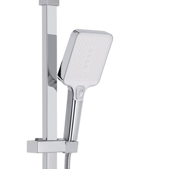 Душевая система универсальная Qtap Swan Cascada на три потребителя (с изливом) QTSWA111CRW45570 Chrome/White