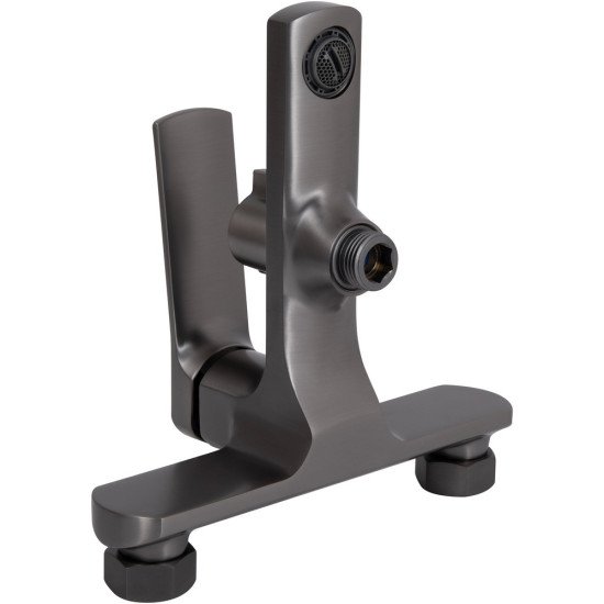 Змішувач для ванни Qtap Slavonice (з душовим гарнітуром) QTSLV259GMB48035 Gunmetal Black PVD