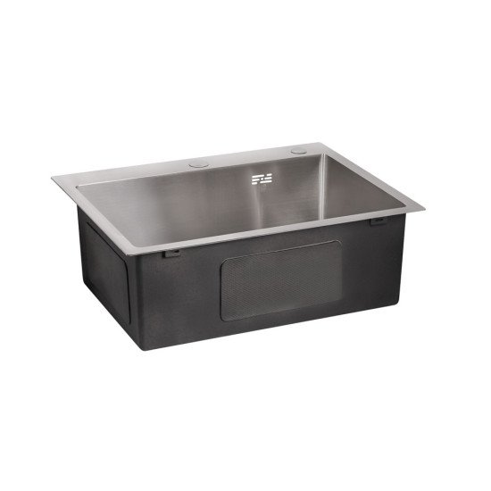 Мойка для кухни интегрированная Lidz Handmade H5845 (LDH5845BRU35384) Brushed Steel 3,0/1,0 мм
