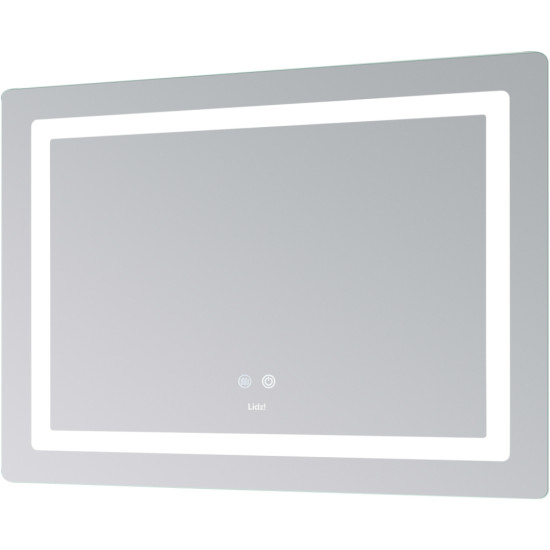 Зеркало Lidz Kubis (KU2) 1200х800 с LED-подсветкой Touch, с антизапотеванием, с диммером, рег. яркости LDKUB120080049007