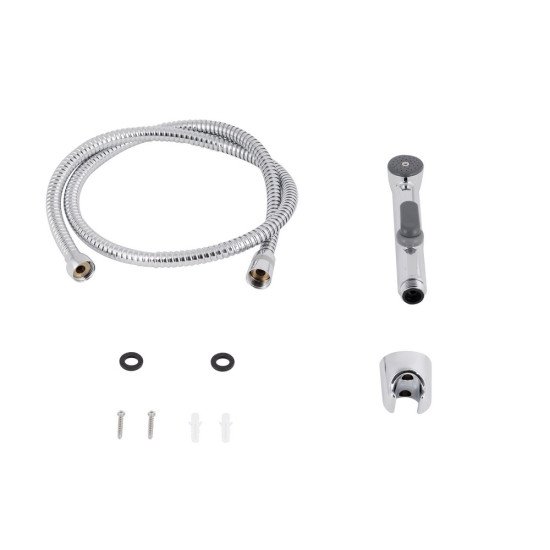 Набор для гигиенического душа Qtap Inspai-Varius округлый QTSETCRMA021 Chrome/Grey (Set)