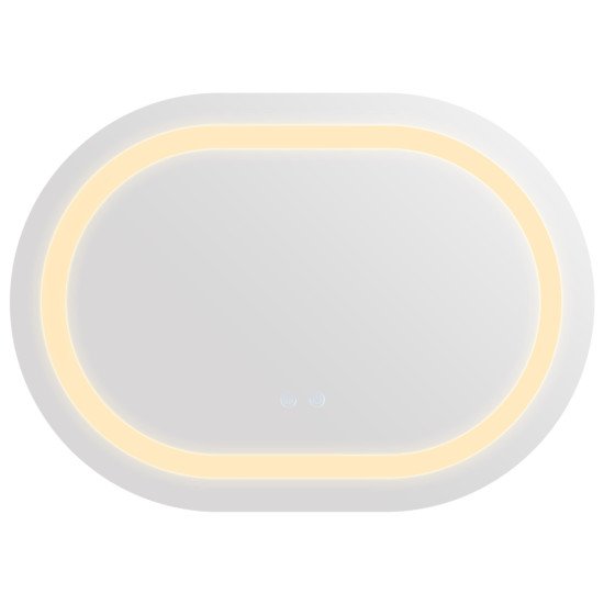 Зеркало Qtap Gemini 500х700 с LED-подсветкой Touch, с антизапотеванием, с диммером, рег. темп. цвета (3000-6500K) QT2578R5070