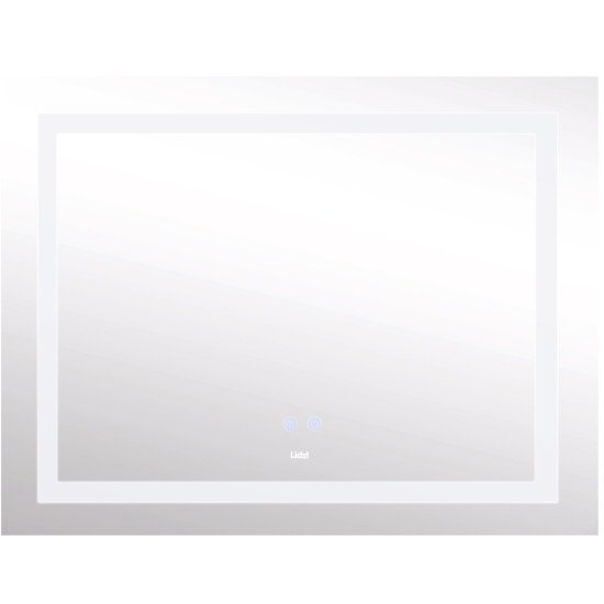 Дзеркало Lidz Kubis (KU1) 1200х800 з LED-підсвічуванням Touch, з антизапотіванням, з димером, рег. яскравості LDKUB120080049008