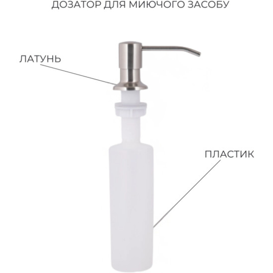 Акційний набір Lidz: мийка Handmade H4843 Brushed 3,0/1,0 мм + K01G Корзина для кухонной мойки