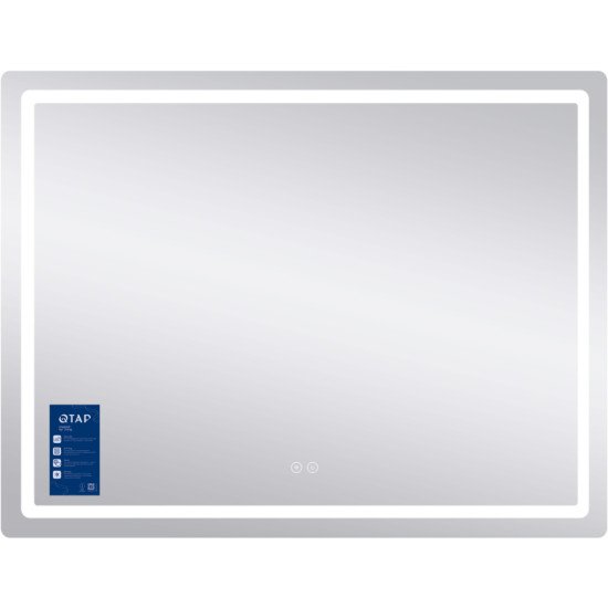 Дзеркало Qtap Mideya MI1) 1200х800 з LED-підсвічуванням Touch, з антизапотіванням, димером, рег. яскравості QT2078F12080