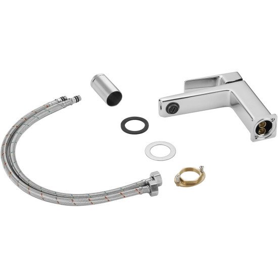 Змішувач латунний для раковини Lidz Orion 001F (k25) LDORI001FCRM48091 Chrome