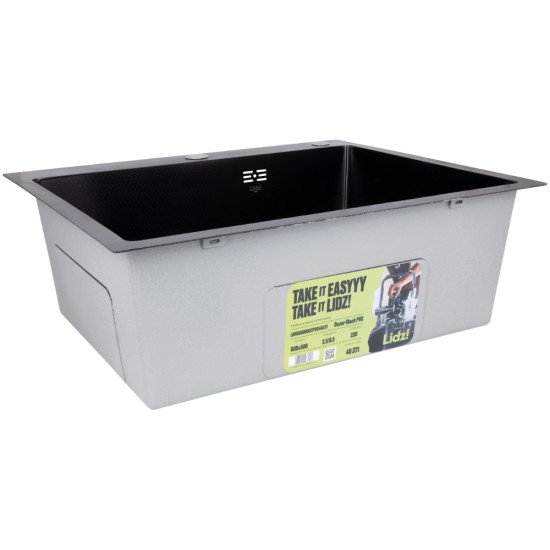 Lidz Handmade H6050HB Мойка для кухни интегрированная Decor Black PVD Honeycomb 2,5/0,5 мм LDH6050BDECPVD48371