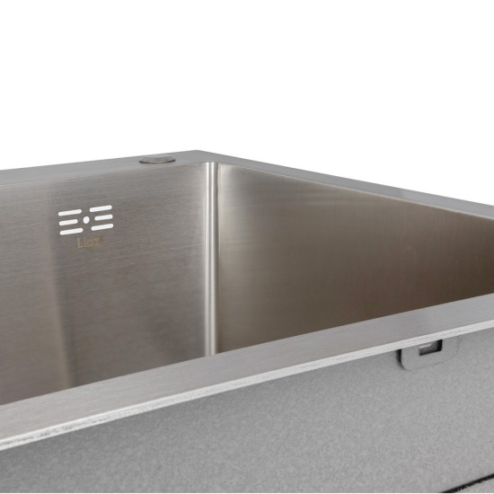 Мийка для кухні інтегрована Lidz Handmade H7849L крило ліворуч (LDH7849BRUL45592) Brushed Steel 3,0/1,0 мм
