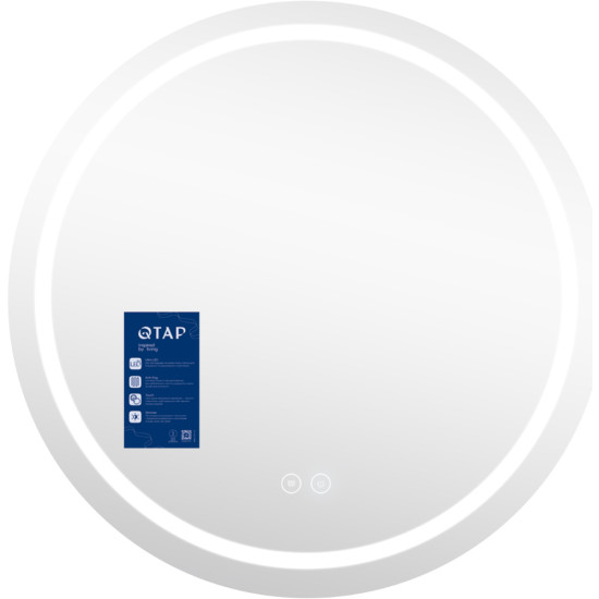 Дзеркало Qtap Mideya R800 з LED-підсвічуванням Touch, з антизапотіванням, димером QT2078NCR8080W