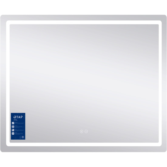 Зеркало Qtap Mideya (MI2) 900х700 с LED-подсветкой Touch, с антизапотеванием, с диммером, рег. яркости QT2078NCF9070