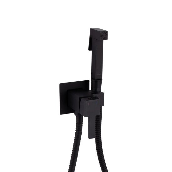 Набор для гигиенического душа Qtap Inspai-Varius прямоугольный QT259710842859NB Black Matt