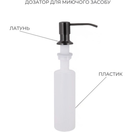 Акційний набір Lidz: мийка Handmade H4545 Black PVD Decor 2,5/0,5 мм + K01B Корзина для кухонной мойки