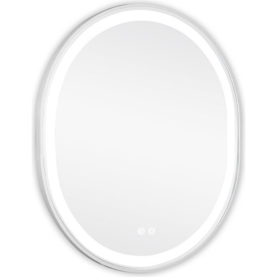 Зеркало Qtap Gemini 800х700 с LED-подсветкой Touch, с антизапотеванием, с диммером, рег. темп. цвета (3000-6500K) QT2578R8071W
