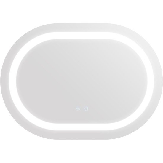 Дзеркало Qtap Gemini 650х900 з LED-підсвічуванням Touch, з антизапотіванням, з димером, рег. темп. кольору (3000-6500K) QT2578R6590
