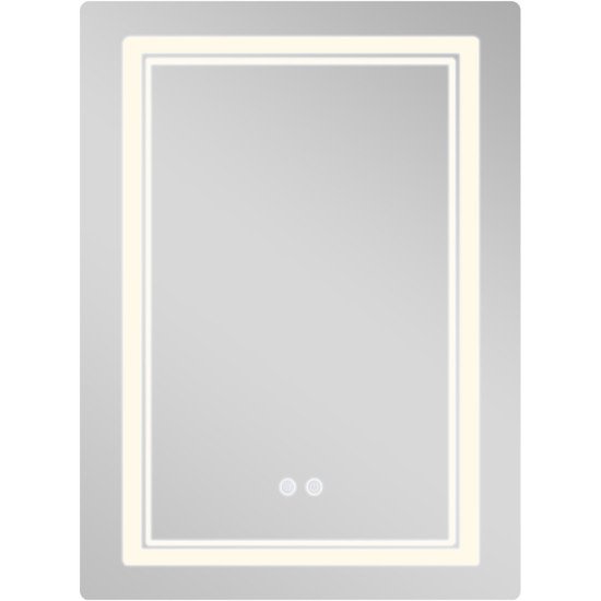 Дзеркало Qtap Cardinal (CA2) 600х800 з LED-підсвічуванням Touch, з антизапотіванням, з димером, рег. темп. кольору (3000-6500K) QT0478C608048453