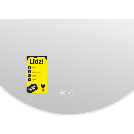 Дзеркало Lidz Astra R800 з LED-підсвічуванням Touch, з антизапотіванням, з димером, рег. яскравості LDASR80049290