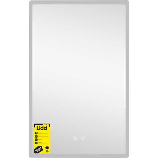 Дзеркало Lidz Orion (OR2) 500х800 з LED-підсвічуванням Touch, з антизапотіванням, з димером, рег. яскравості LDOR50080049291