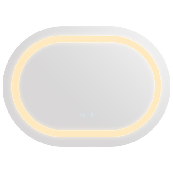 Дзеркало Qtap Gemini 650х900 з LED-підсвічуванням Touch, з антизапотіванням, з димером, рег. темп. кольору (3000-6500K) QT2578R6590