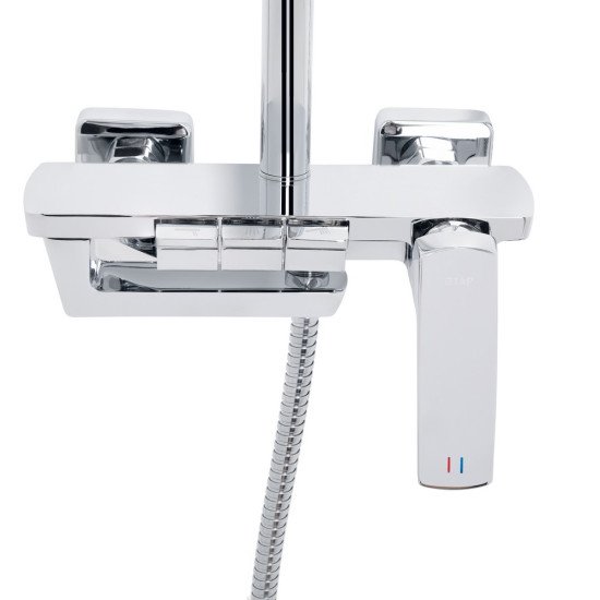 Душова система універсальна Qtap Tern на три споживача (з виливом) QTTER111CRM47591 Chrome