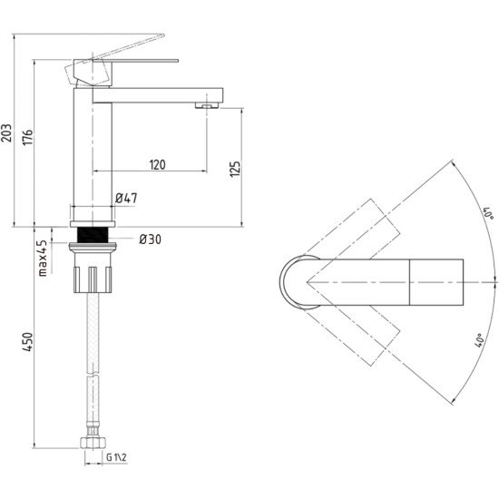 Смеситель для раковины низкий Lidz Nexus 001F (k35) LDNEX001FNKS49184 Nickel