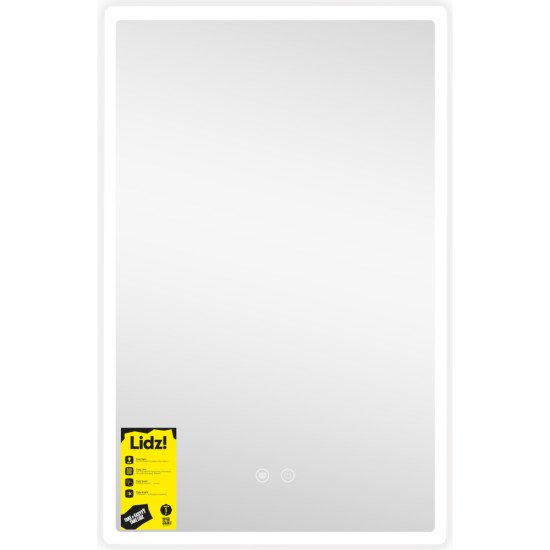 Дзеркало Lidz Orion (OR2) 500х800 з LED-підсвічуванням Touch, з антизапотіванням, з димером, рег. яскравості LDOR50080049291