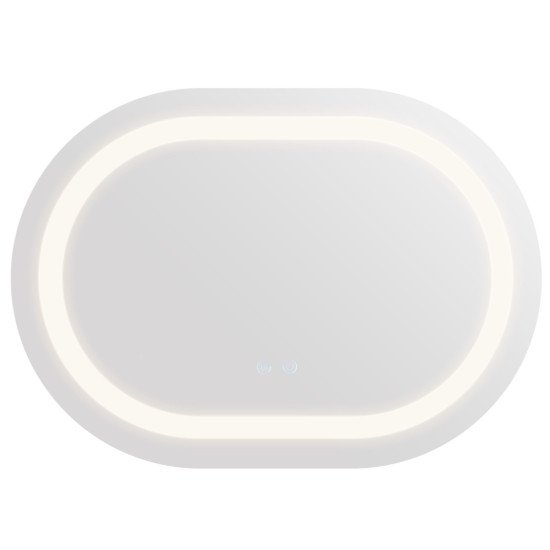 Дзеркало Qtap Gemini 650х900 з LED-підсвічуванням Touch, з антизапотіванням, з димером, рег. темп. кольору (3000-6500K) QT2578R6590