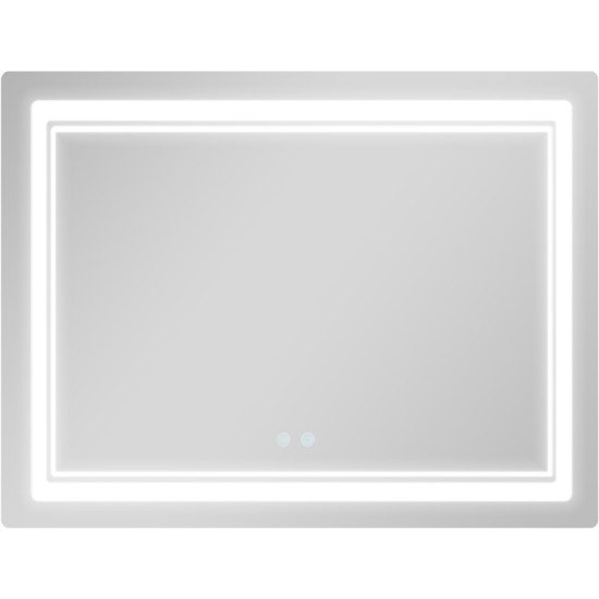 Дзеркало Qtap Cardinal (CA2) 1000х800 з LED-підсвічуванням Touch, з антизапотіванням, з димером, рег. темп. кольору (3000-6500K) QT0478C1008048455