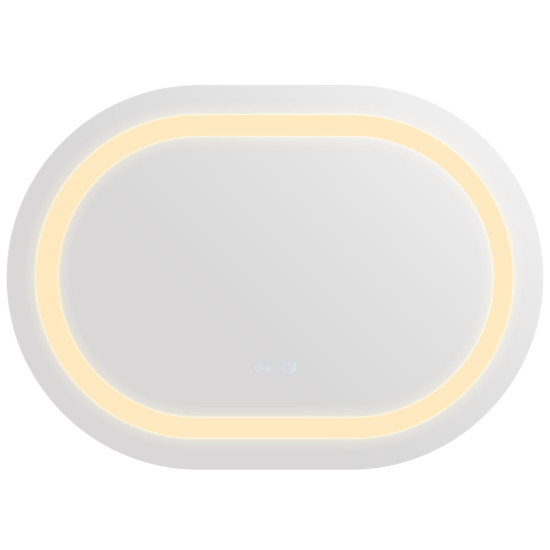 Дзеркало Qtap Gemini 600х800 з LED-підсвічуванням Touch, з антизапотіванням, з димером, рег. темп. кольору (3000-6500K) QT2578R6080