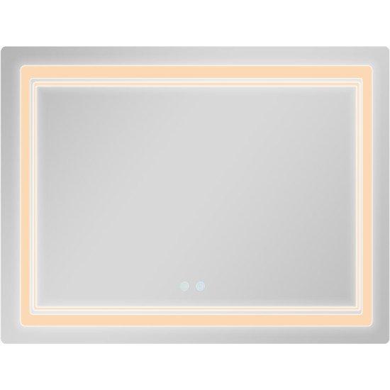 Дзеркало Qtap Cardinal (CA2) 1000х800 з LED-підсвічуванням Touch, з антизапотіванням, з димером, рег. темп. кольору (3000-6500K) QT0478C1008048455