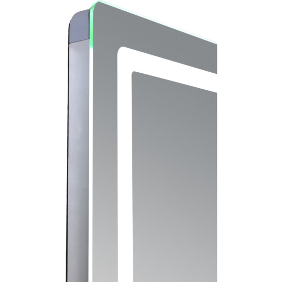 Дзеркало Qtap Mideya (MI2) 800х600 з годинником, з LED-підсвічуванням Touch, з антизапотіванням, димером, рег. яскравості QTMID80060049265