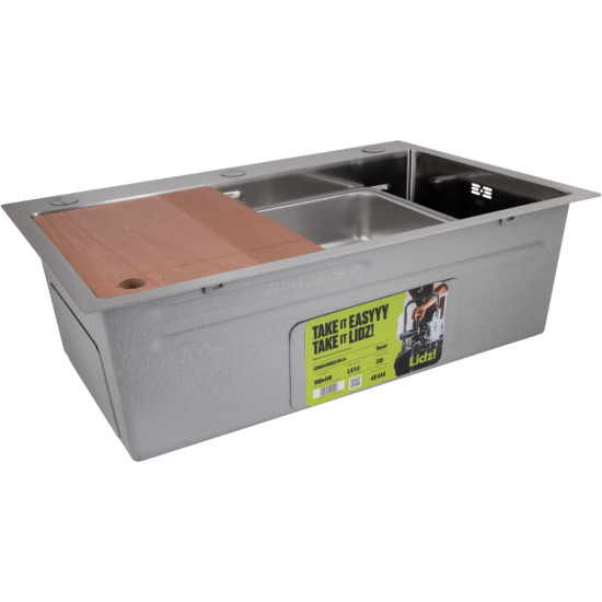 Мойка для кухни интегрированная Lidz Handmade H6845H Decor Honeycomb 3,0/1,0 мм LDH6845HDEC49444