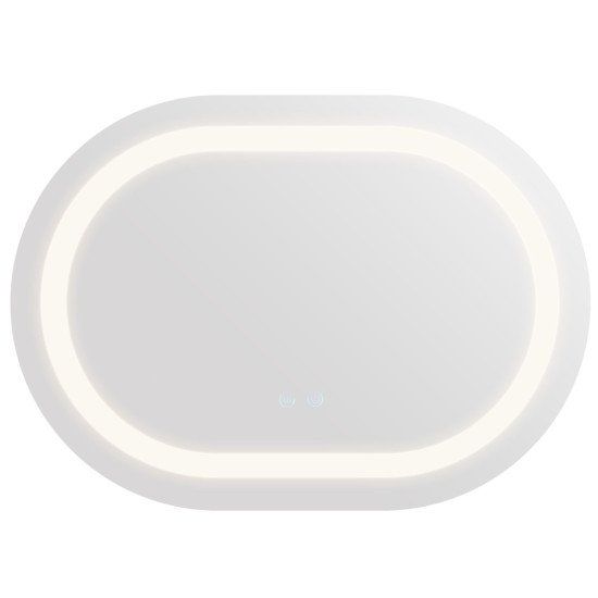 Дзеркало Qtap Gemini 600х800 з LED-підсвічуванням Touch, з антизапотіванням, з димером, рег. темп. кольору (3000-6500K) QT2578R6080