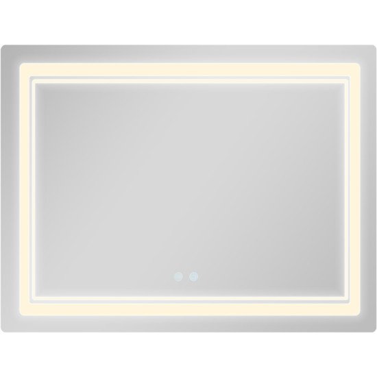 Дзеркало Qtap Cardinal (CA2) 1000х800 з LED-підсвічуванням Touch, з антизапотіванням, з димером, рег. темп. кольору (3000-6500K) QT0478C1008048455